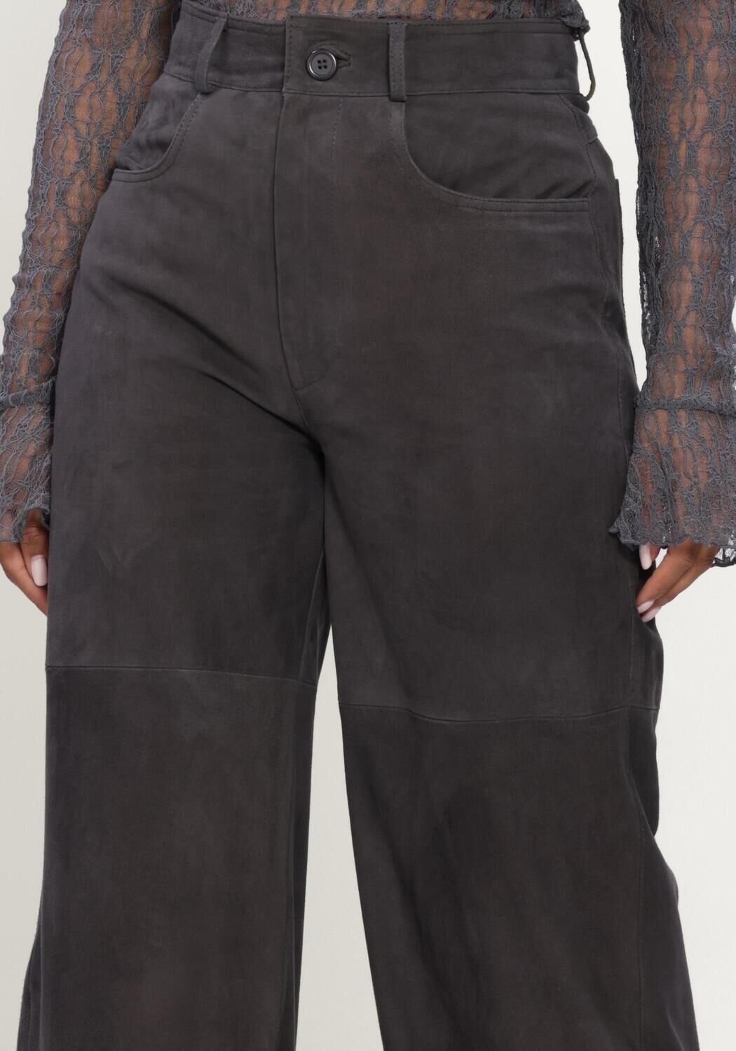 Dunkelgrau IBANA Weite Hose PHINOU SUEDE - large