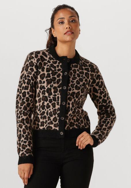 Mehrfarbige/Bunte TOMMY JEANS Strickjacke TJW LEOPARD CARDIGAN - large
