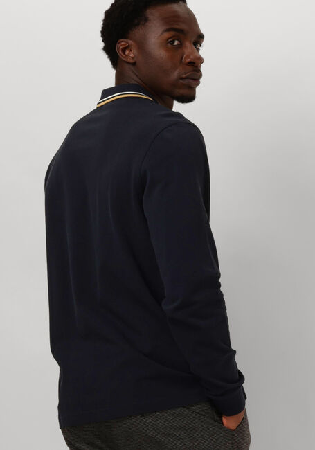 Blaue FRED PERRY Polo-Shirt TWIN TIPPED FRED PERRY SHIRT LONG SLEEVE - large