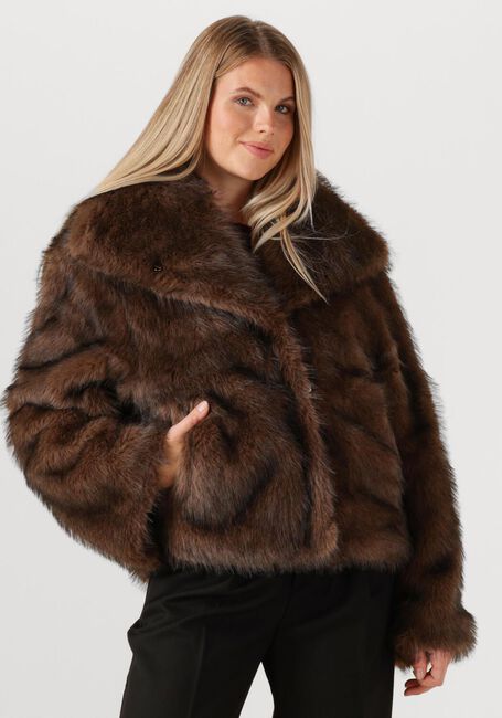 Braune NOTRE-V Fake-Fur-Jack NV-GALA - large