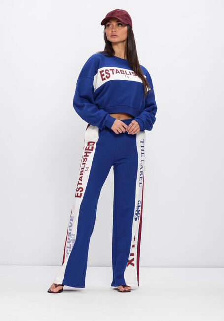 Blaue ALIX THE LABEL Jogginghose LADIES KNITTED LOGO TAPE PANTS - large