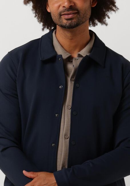 Dunkelblau PURE PATH Overshirt PUNTA COACK SHIRT WITH PRESS BUTTONS AND FRONT PRINT - large