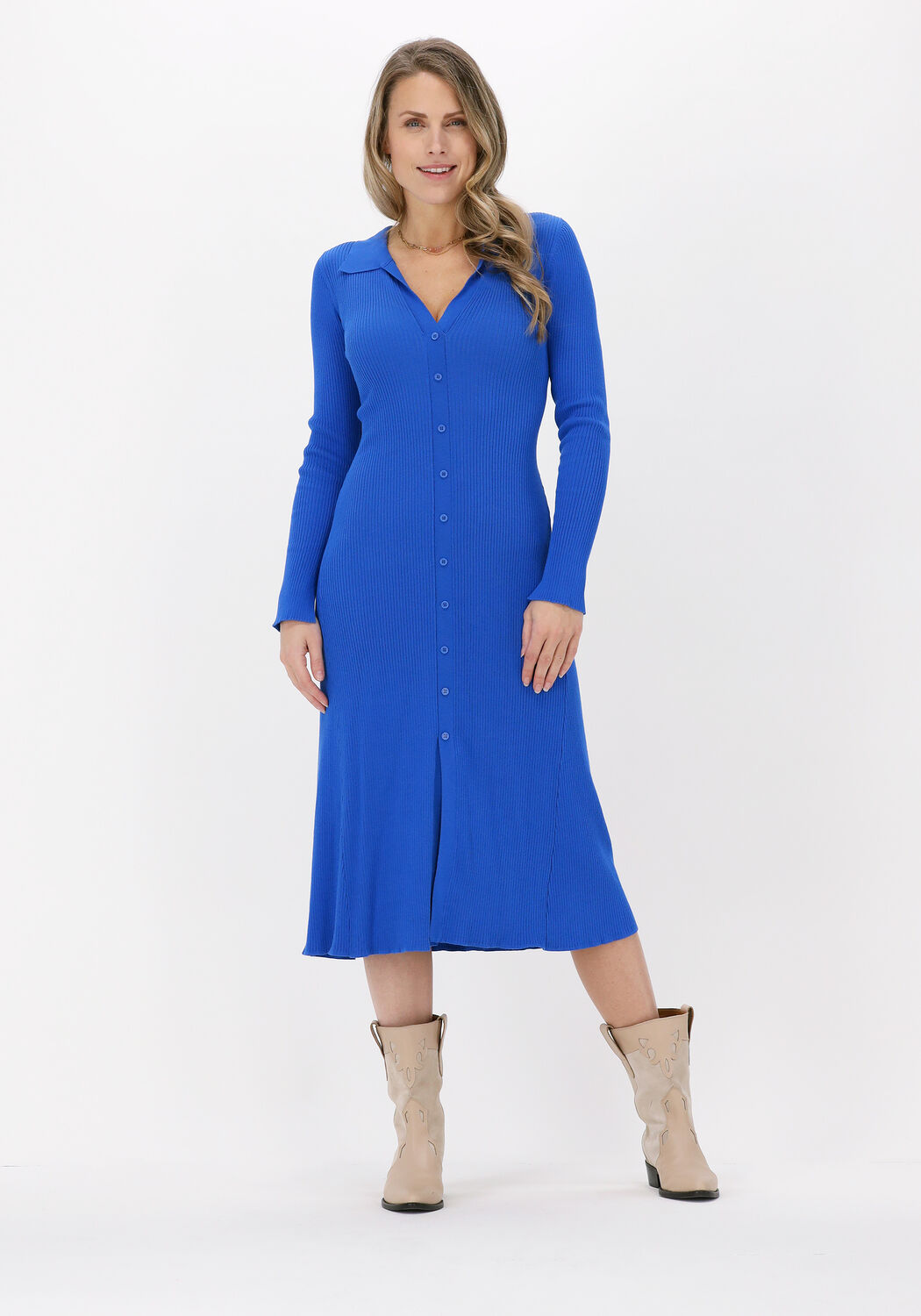 Neo Noir Jupiter Knit Dress in Blau Damen Bekleidung Kleider Freizeitkleider und Tageskleider 