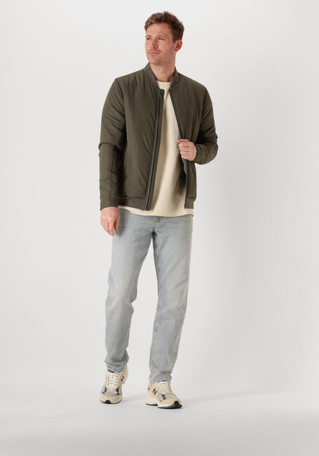 Grüne CAST IRON Jack BOMBER JACKET THROTTLE BARKER - large