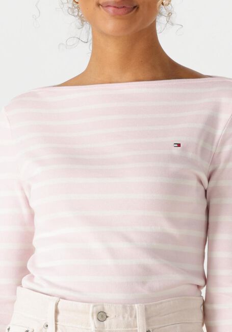 Hell-Pink TOMMY HILFIGER T-shirt SLIM CODY BOAT-NK 3/4SLV - large