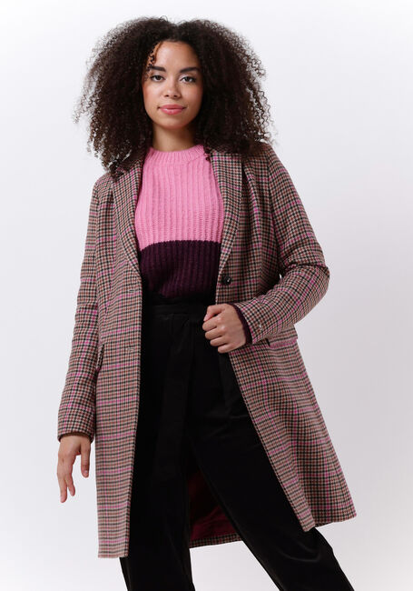 Braune TOMMY HILFIGER Mäntel WOOL BLEND CHECK CLASSIC COAT - large