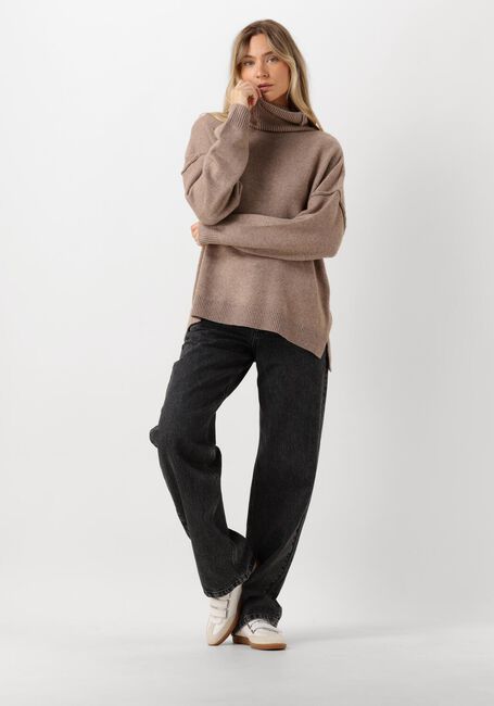 Beige CO'COUTURE Pullover & Cardigans MAJA SLIT ROLL NECK - large