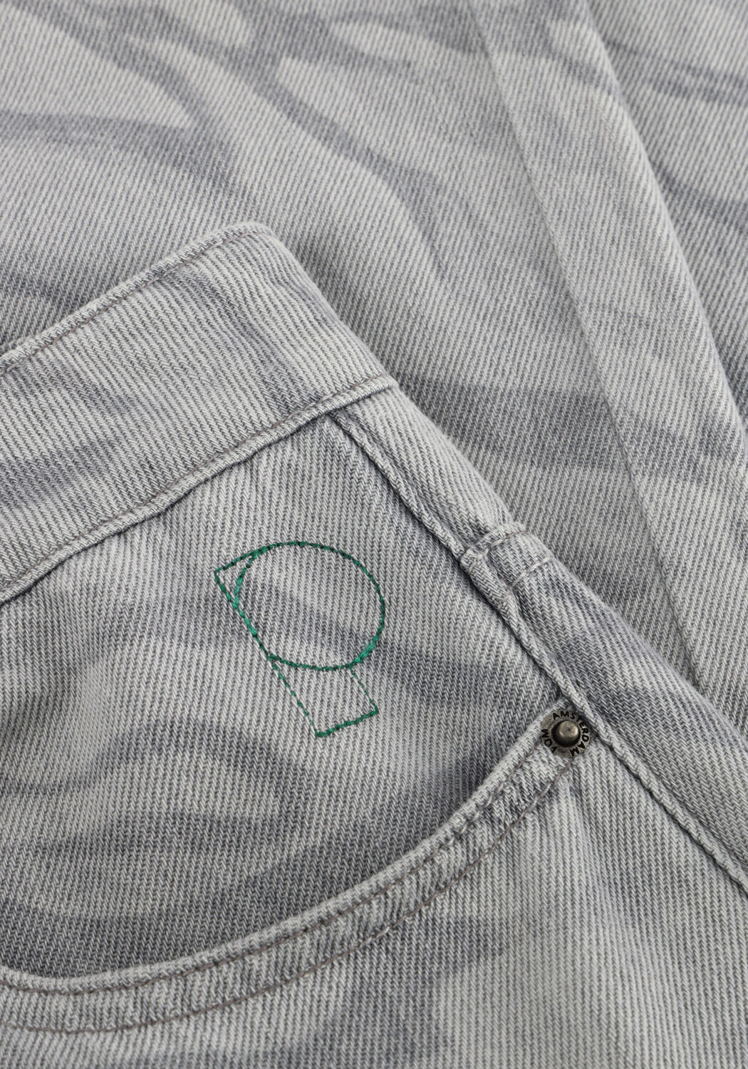 Graue POM AMSTERDAM Jeans JEANS DENIM ANIMAL GREY - large