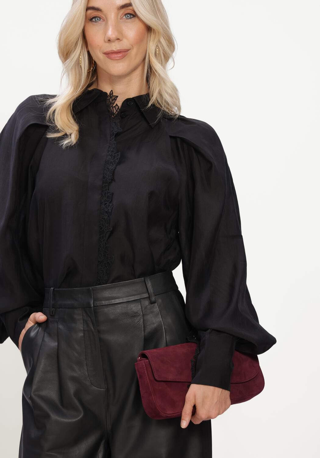 Schwarze COPENHAGEN MUSE Blusen CMMOLLY-SHIRT - large