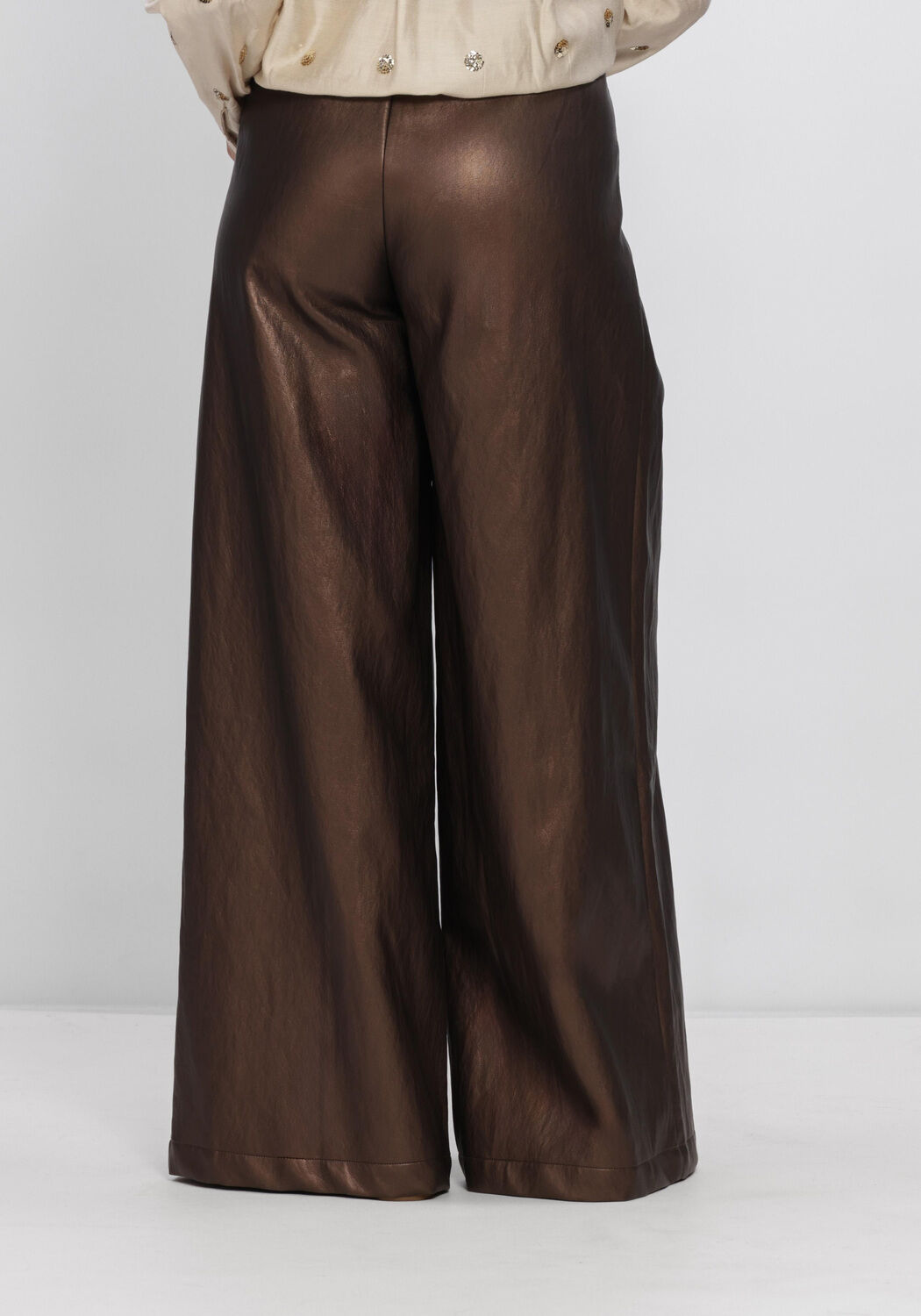 Braune NUKUS Weite Hose BODINE PANTS PU - large