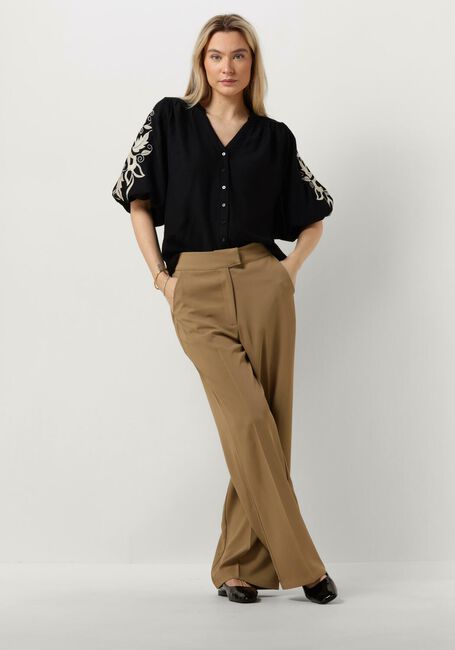 Cognacfarbene NUKUS Weite Hose OLIVIA PANTS - large