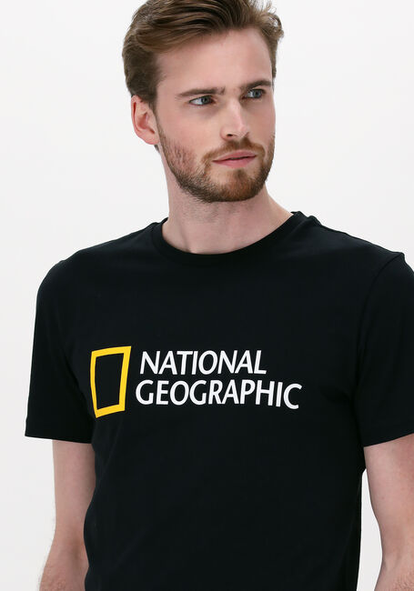 Schwarze NATIONAL GEOGRAPHIC T-shirt UNISEX T-SHIRT WITH BIG LOGO - large