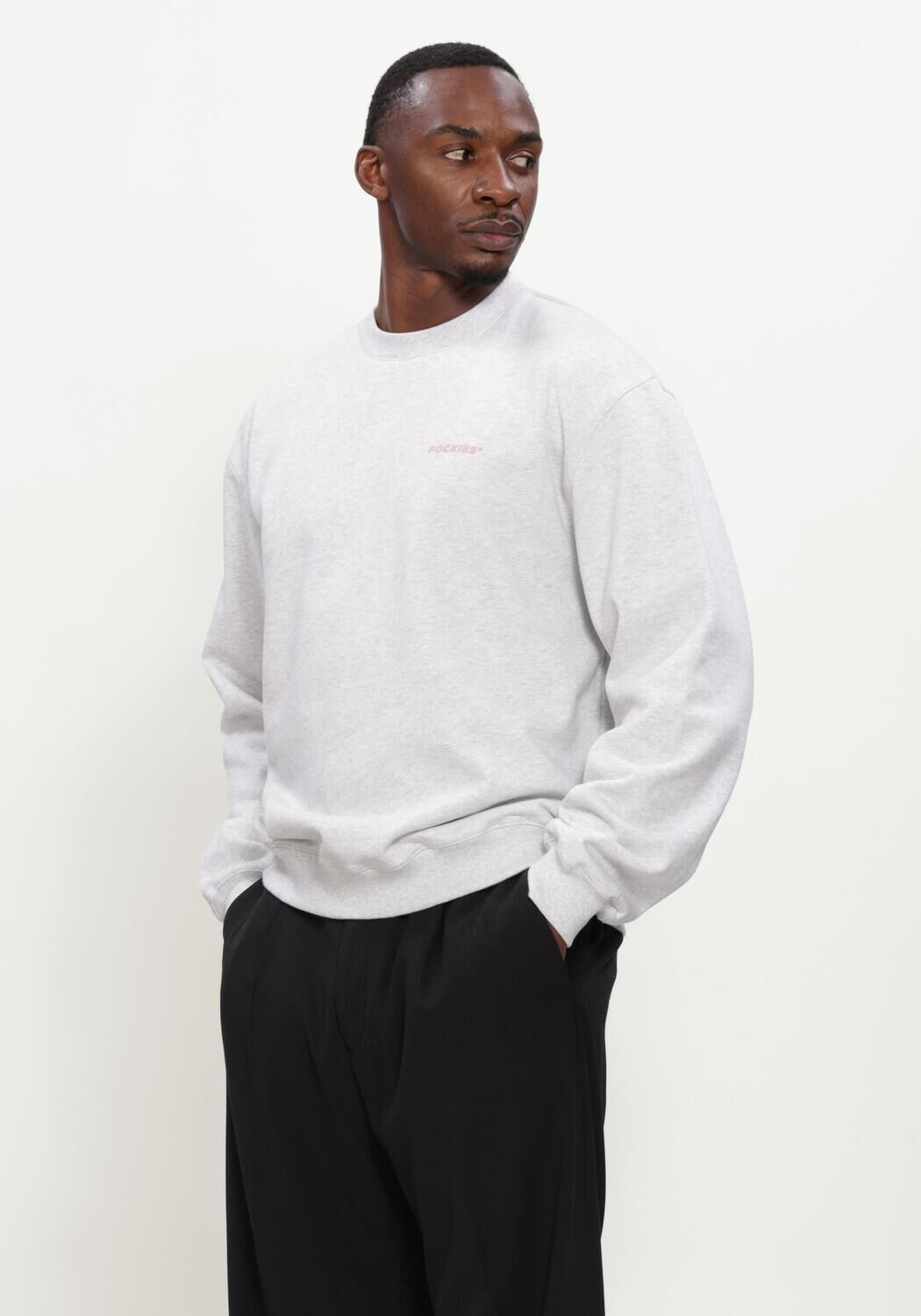 Graue POCKIES Sweatshirt MOVE SLOW CREW - large