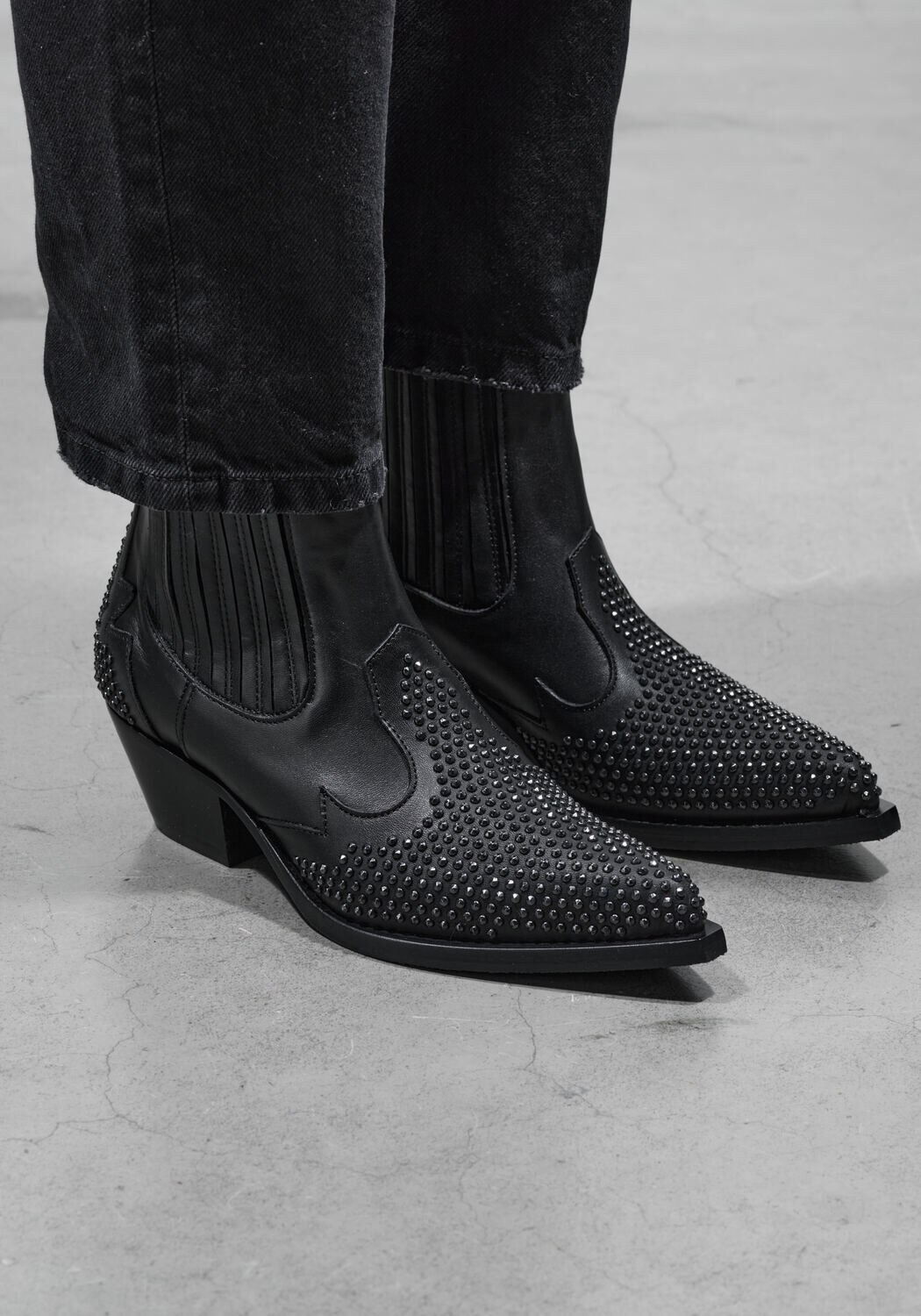 Schwarze STEFANO LAURAN Stiefeletten 9706R - medium