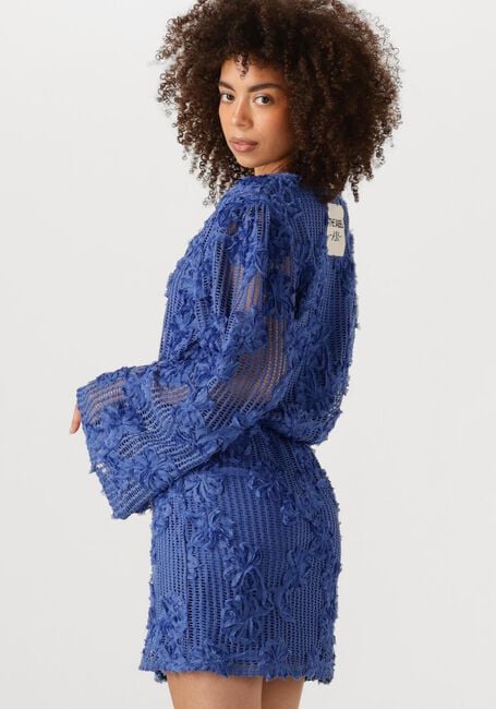 Blaue ALIX THE LABEL Minikleid KNITTED TAPE LACE DRESS - large