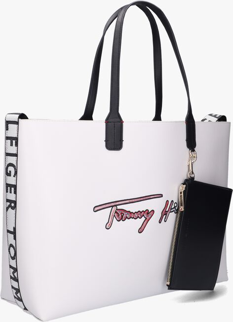 Weiße TOMMY HILFIGER Shopper ICONIC TOMMY TOTE SIGNATURE - large