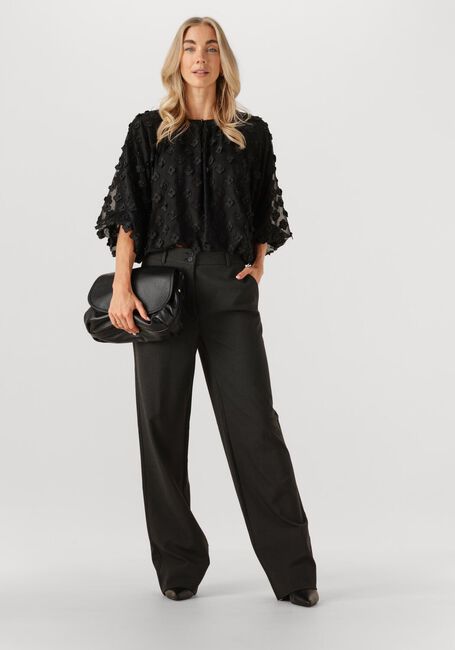 Schwarze AAIKO Top DELANY FLOWER PES 508 - large