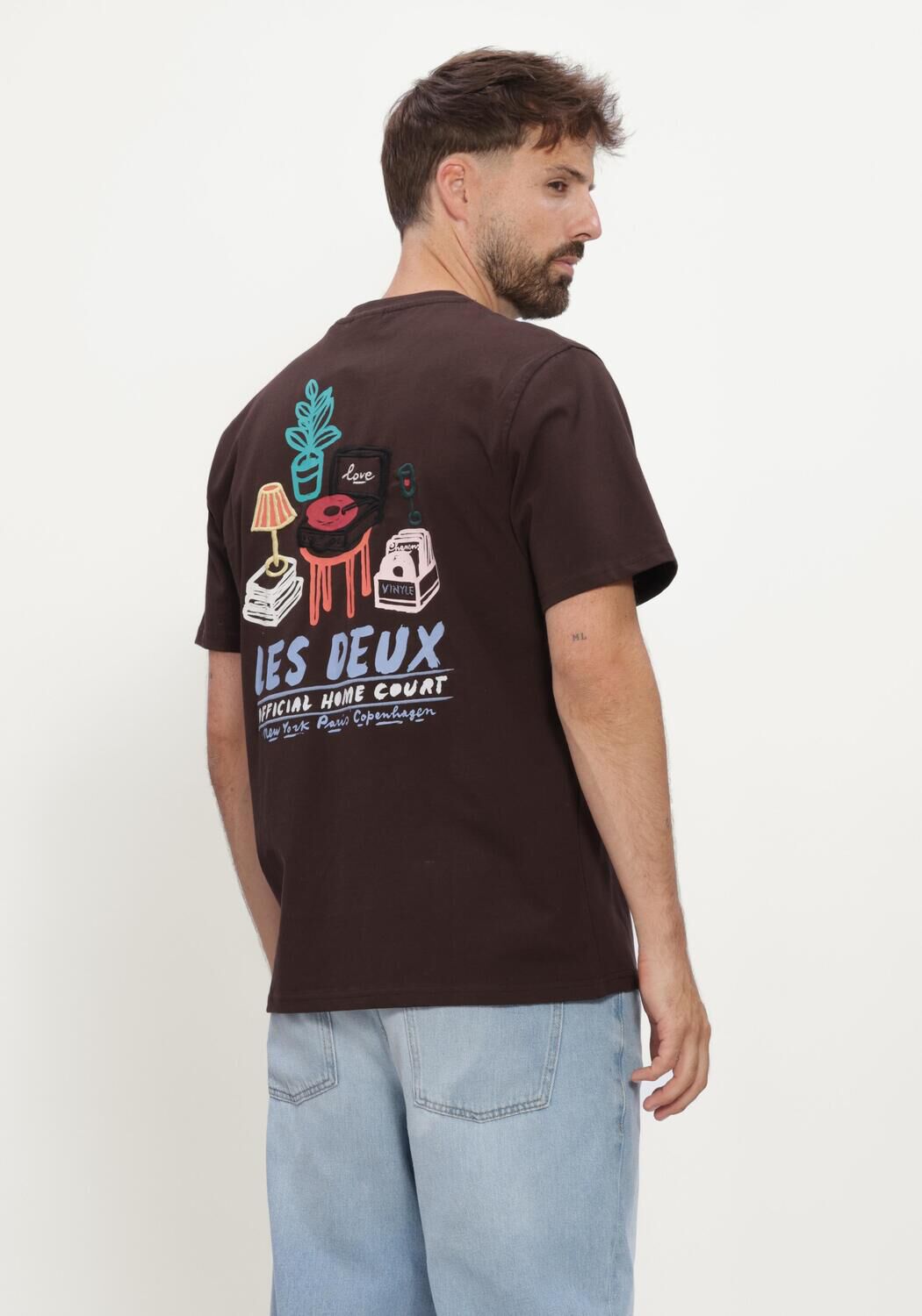 Braune LES DEUX T-shirt RECORD T-SHIRT - large
