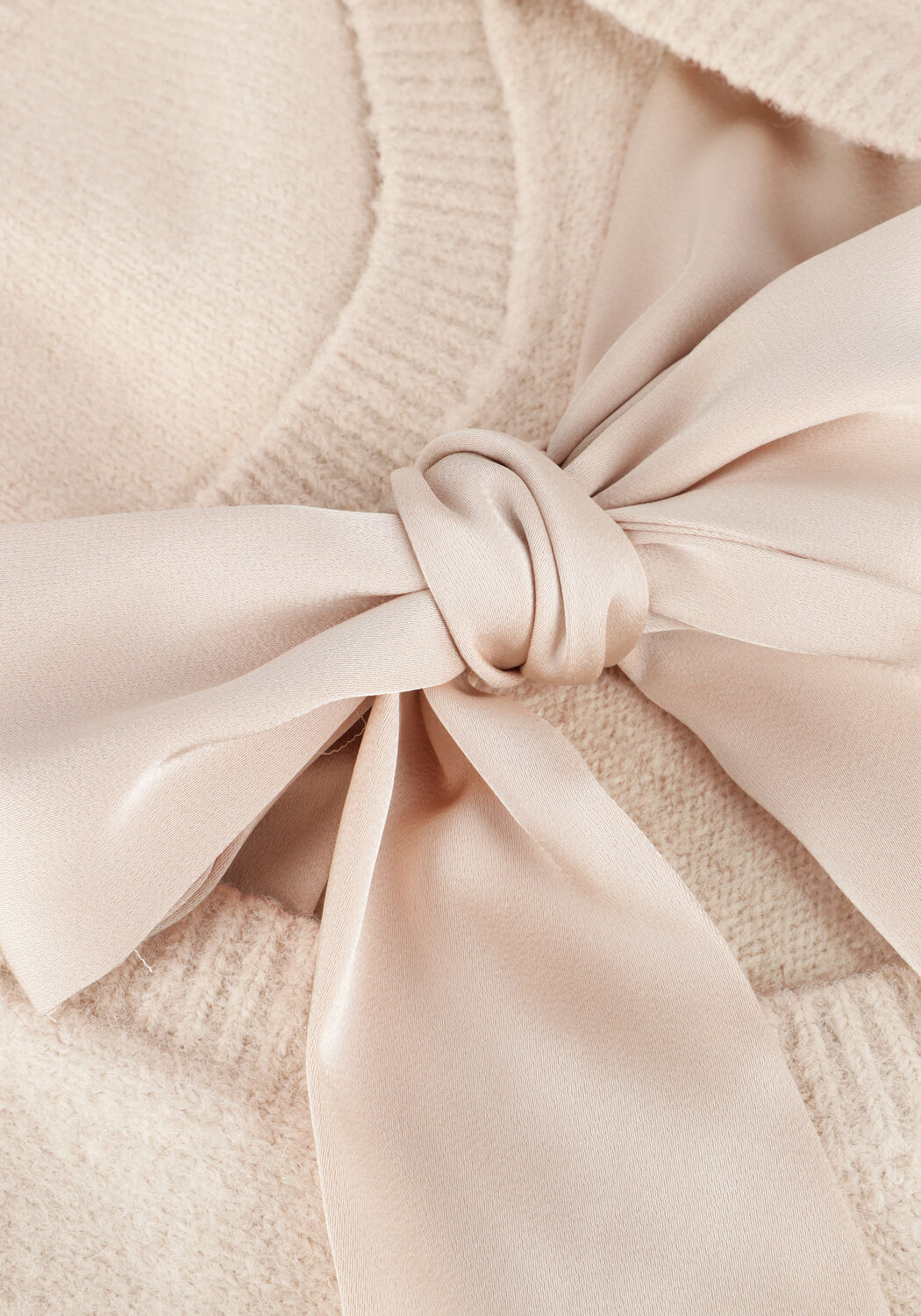 Ecru NEO NOIR Top MARTHA BOW KNIT TEE - large