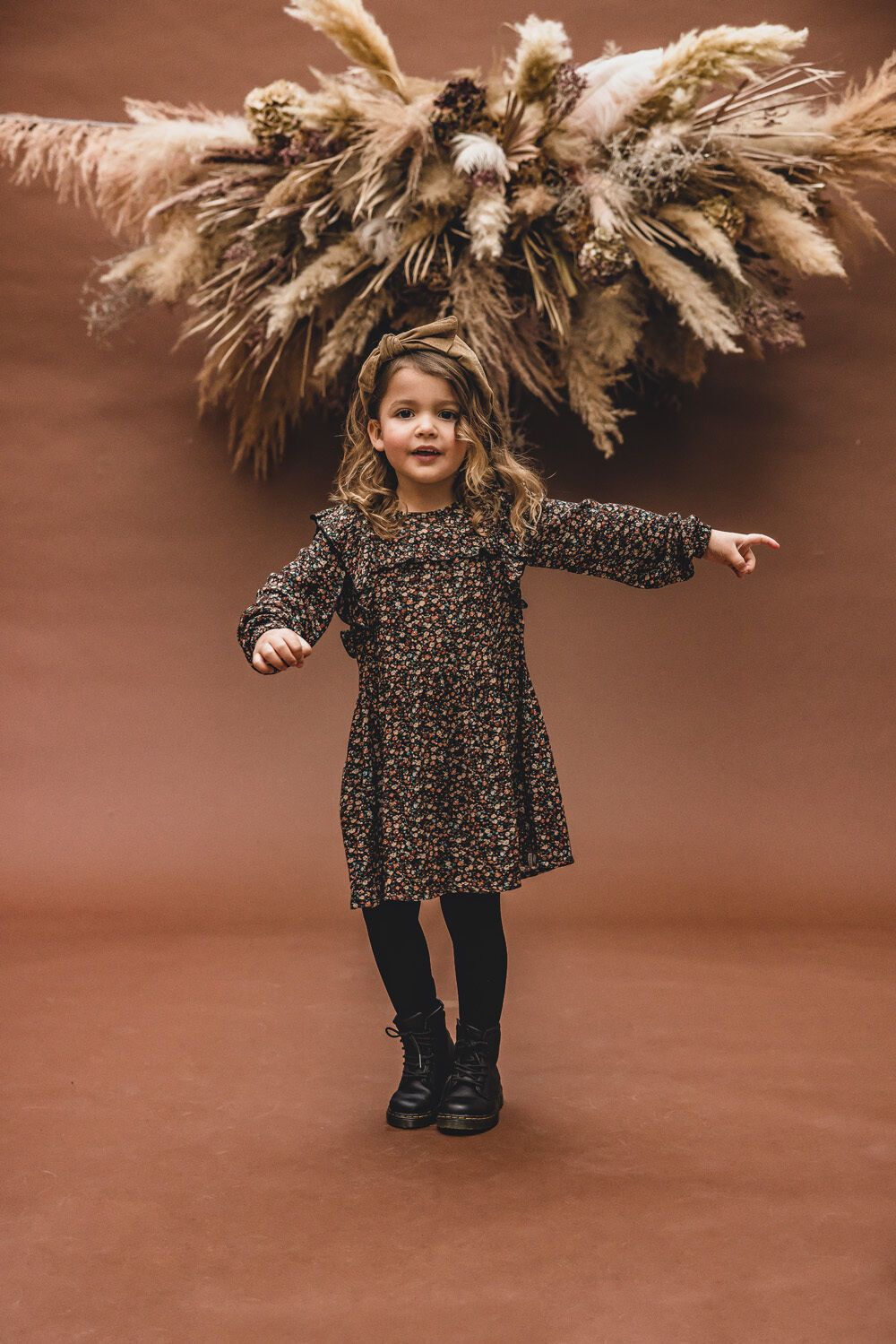 Braune LOOXS LITTLE Minikleid 2331-7801 - large