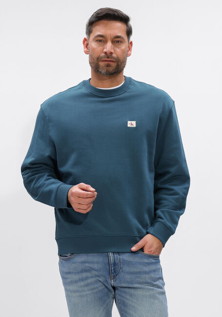 Petrol CALVIN KLEIN Sweatshirt LS 350TERRY EY WHSL BADGE CREWNE - large