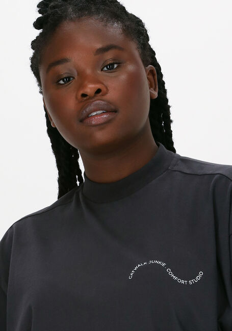 Schwarze CATWALK JUNKIE T-shirt LS THE WAVE - large