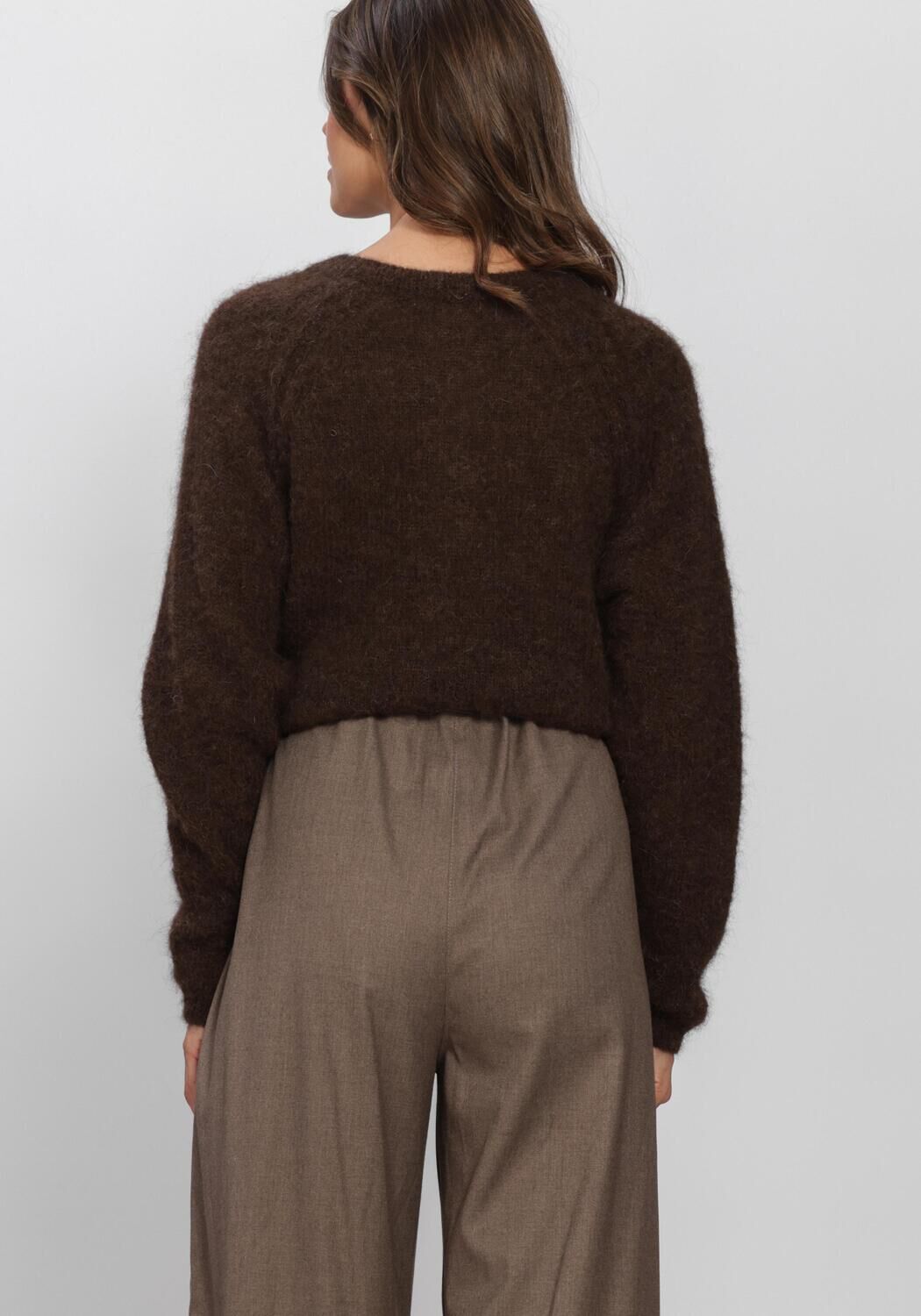Braune BY-BAR Strickjacke FALON CARDIGAN - large