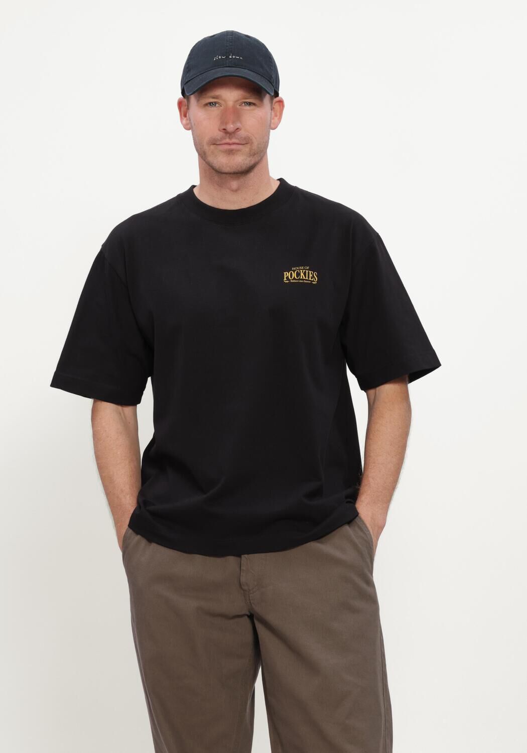 Schwarze POCKIES T-shirt BEAGLE TEE - large