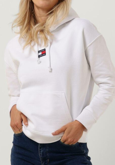 Weiße TOMMY JEANS Sweatshirt TJW TOMMY CENTER BADGE HOODIE - large