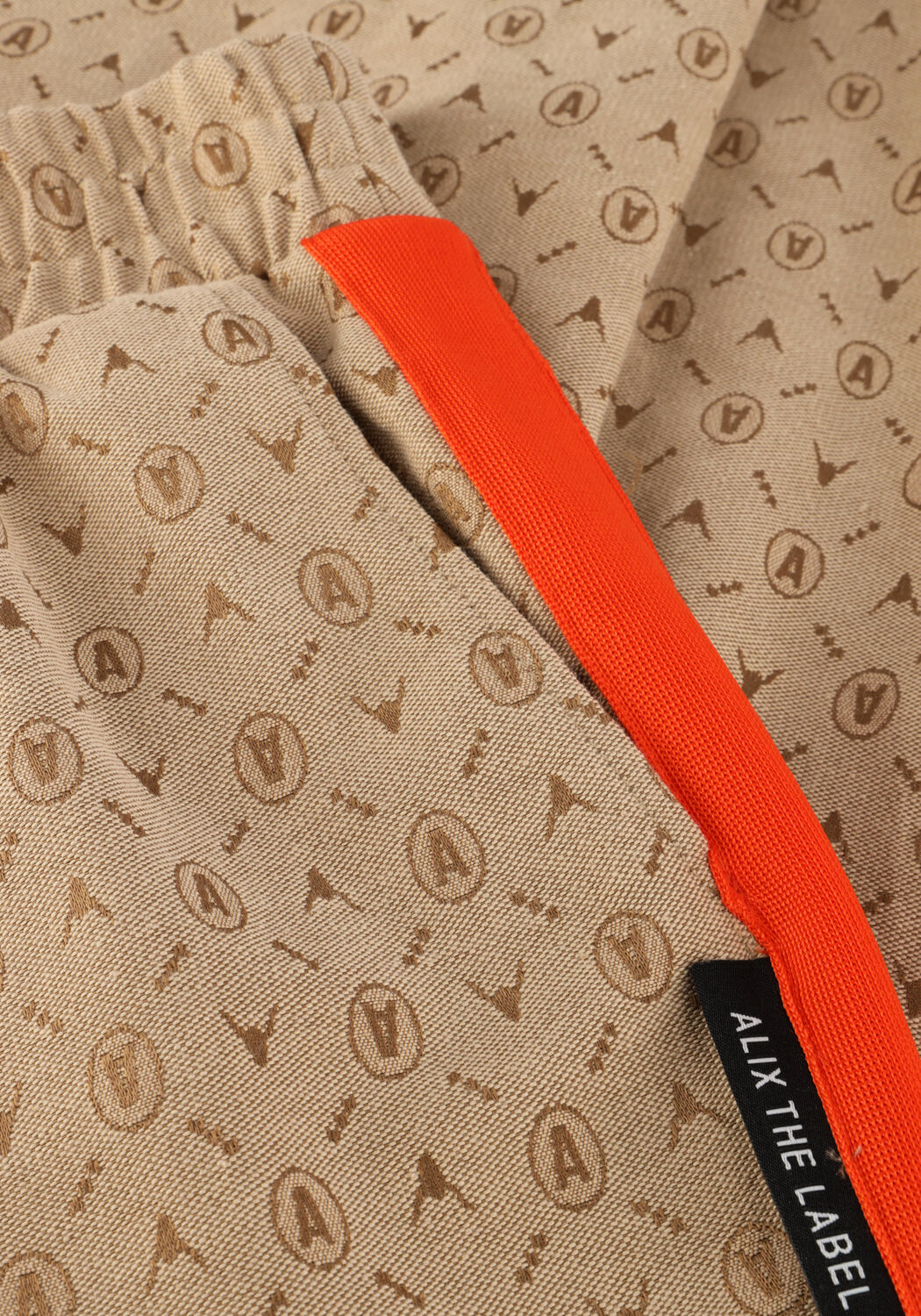 Beige ALIX THE LABEL Weite Hose LADIES WOVEN LOGO PANTS - large