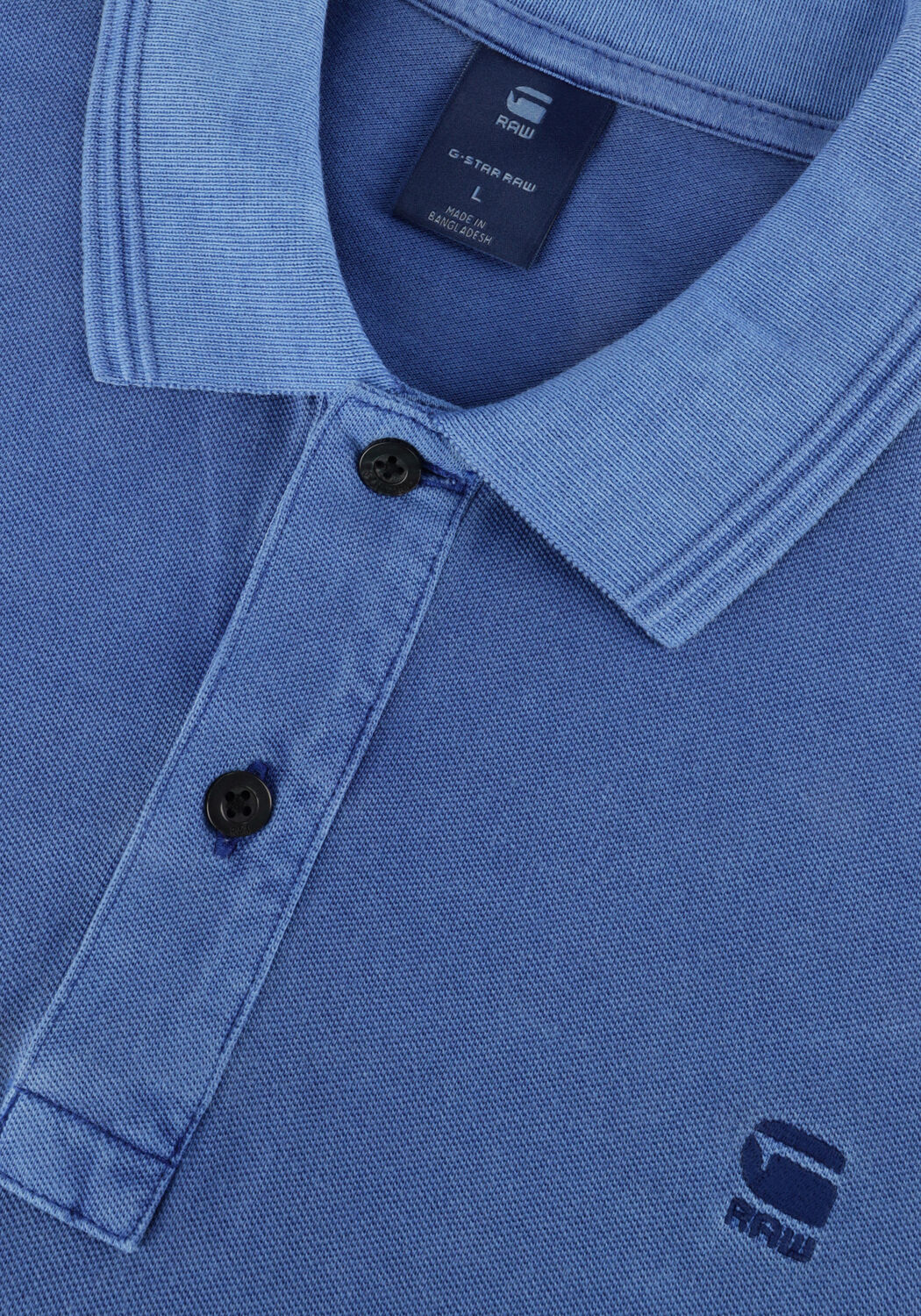 Blaue G-STAR RAW Polo-Shirt DUNDA OVERDYED SLIM POLO S\S - large