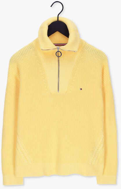 Gelbe TOMMY HILFIGER Pullover HAYANA CABLE ZIP-UP SWEATER - large