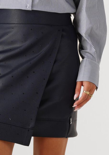 Dunkelblau JANSEN AMSTERDAM Minirock CARA ROK CS 769 SHORT OVERLAP RHINESTONES - large