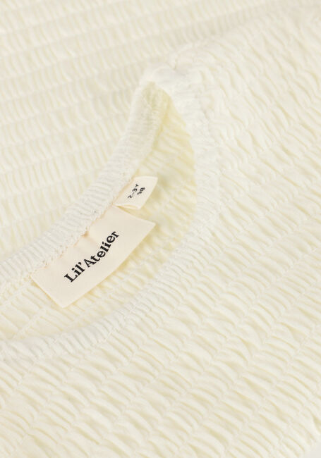 Weiße LIL' ATELIER T-shirt NMFJACOBA SS SHORT SLIM TOP LIL - large