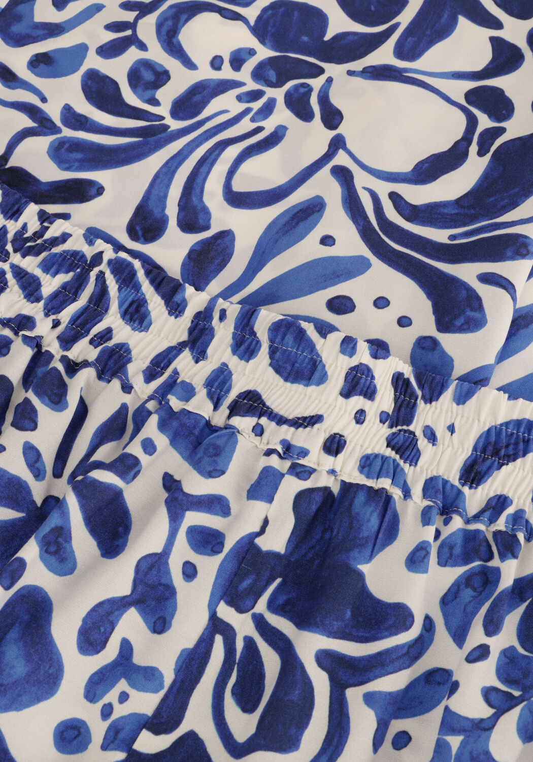 Blaue JANSEN AMSTERDAM Weite Hose WBF429 WOVEN PRINTED WIDE LONG PANTS - large