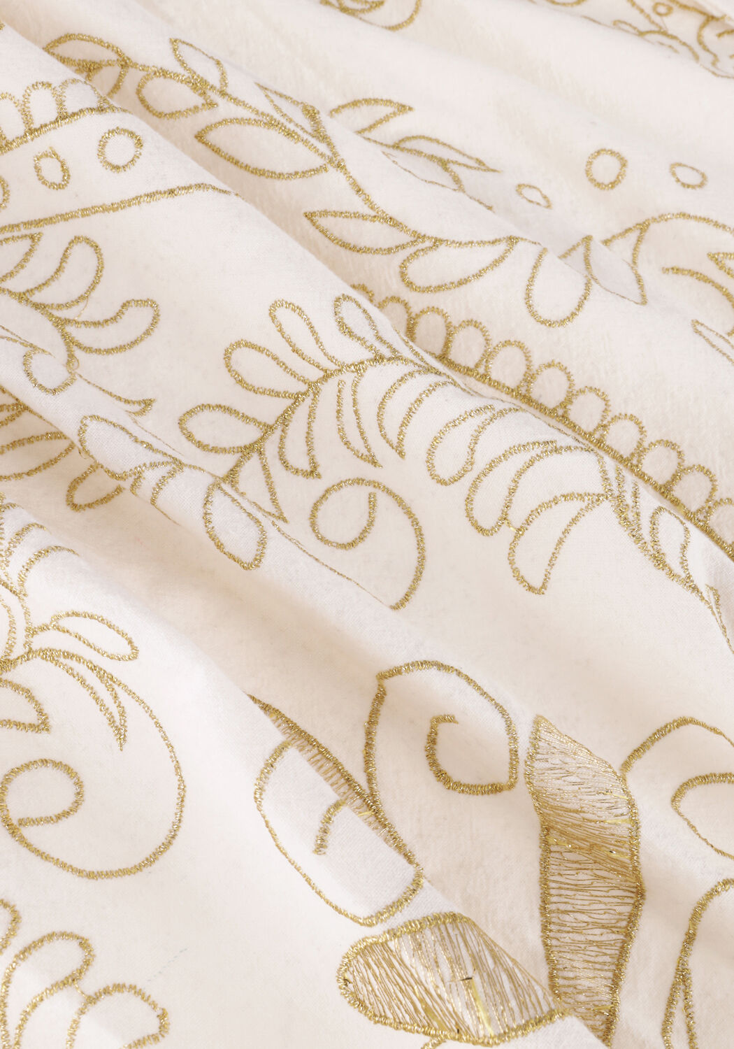 Wei&szlig;e SUMMUM Minikleid DRESS GOLD EMBROIDERY COTTON LINEN - large