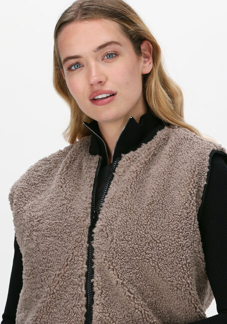 Schwarze CO'COUTURE Bodywarmer ALLEY FUR MIX VEST - large