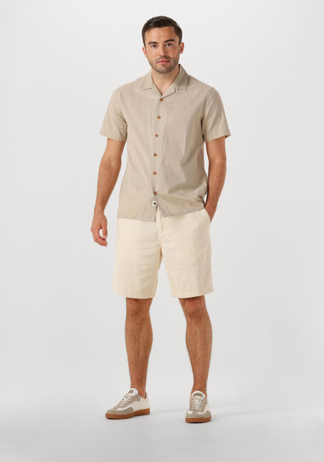 Beige ANERKJENDT Hemden AKLEO SSS COT/LINEN SHIRT - large