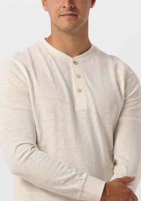Nicht-gerade weiss SCOTCH & SODA Langarmshirts SLUB HENLEY LONG SLEEVE TEE - large