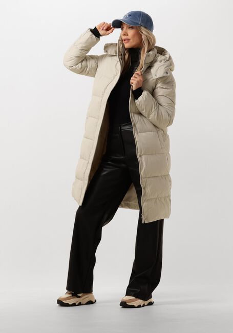 Beige CALVIN KLEIN Wattierte Jack MONOLOGO NON DOWN LONG PUFFER - large