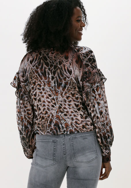 Mehrfarbige/Bunte SUMMUM Blusen TOP FEATHERS - large