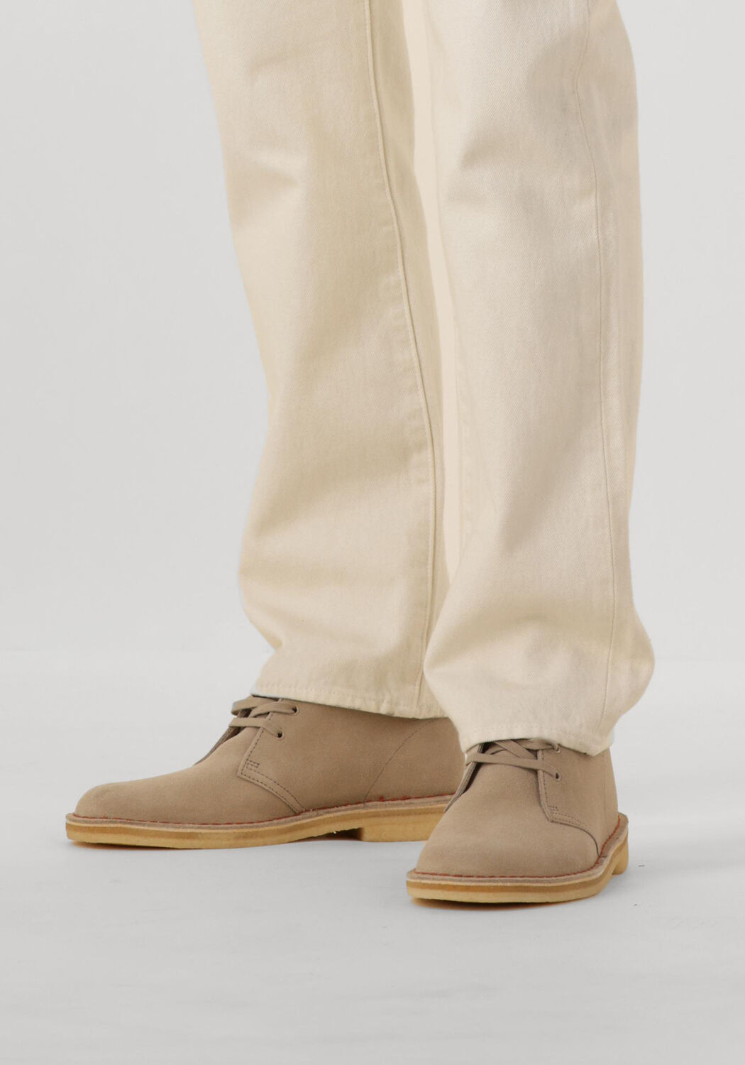 Beige CLARKS ORIGINALS Schn&uuml;rschuhe DESERT BOOT HEREN - large