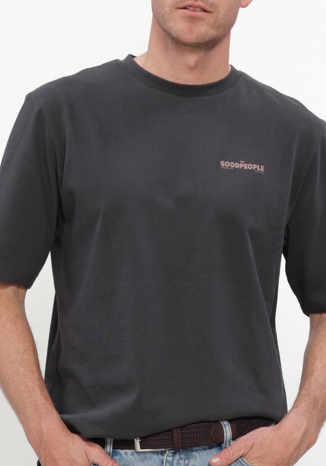Dunkelgrau THE GOODPEOPLE T-shirt TEX - large