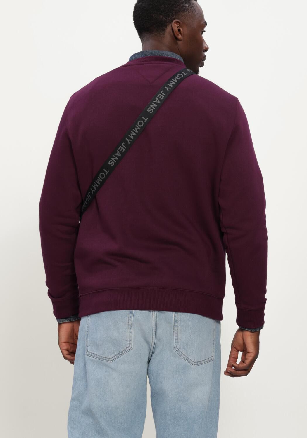 Bordeaux TOMMY JEANS Sweatshirt TJM REG S FLAG CREW EXT - large