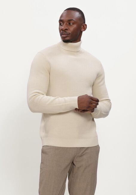 Beige SELECTED MEN Rollkragenpullover SLHDANE LS KNIT STRUCTURE ROLL NECK NOOS - large