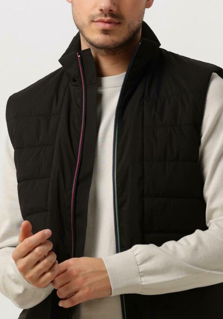 Schwarze PS PAUL SMITH Bodywarmer MENS REC WADDING MIXED MEDIA GILET - large