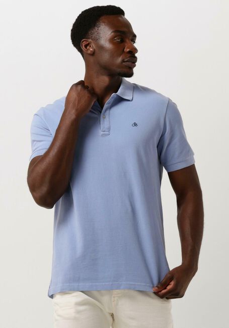 Blaue SCOTCH & SODA Polo-Shirt GARMENT DYE ORGANIC COTTON PIQUE POLO - large