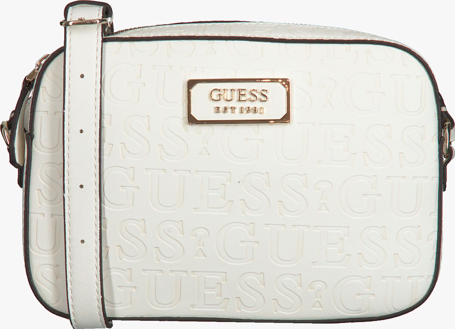Weiße GUESS KAMRYN CROSSBODY TOP ZIP Umhängetasche Omoda