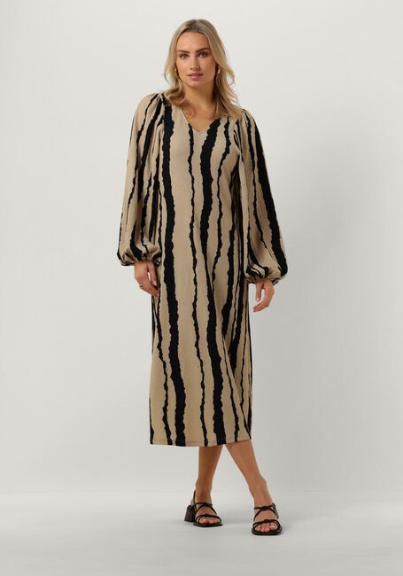 Beige MODSTRÖM Midikleid HARLANDMD PRINT DRESS - large