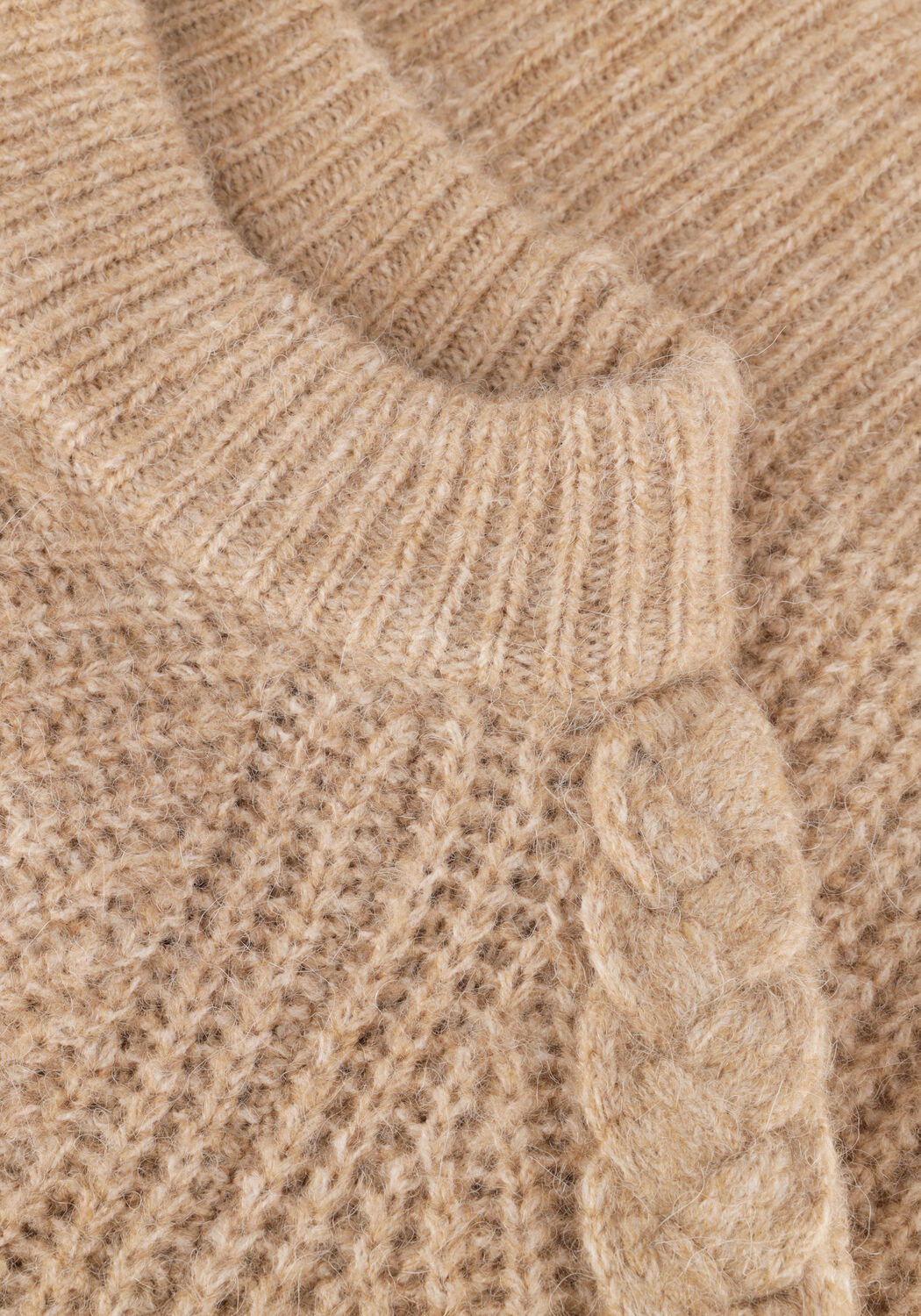 Braune OBJECT Pullover OBJRUNA KNIT L/S RE PULLOVER - large